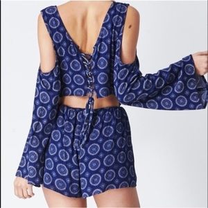 Sadie and Sage Mariana Romper Blue